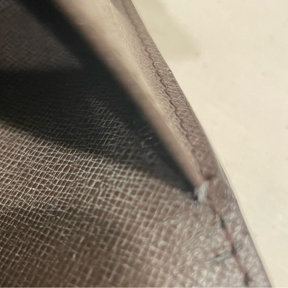 NWOT GUCCI Vintage Leather Canvas Monogram Trifold Brown Wallet and Insert - Picture 12 of 12